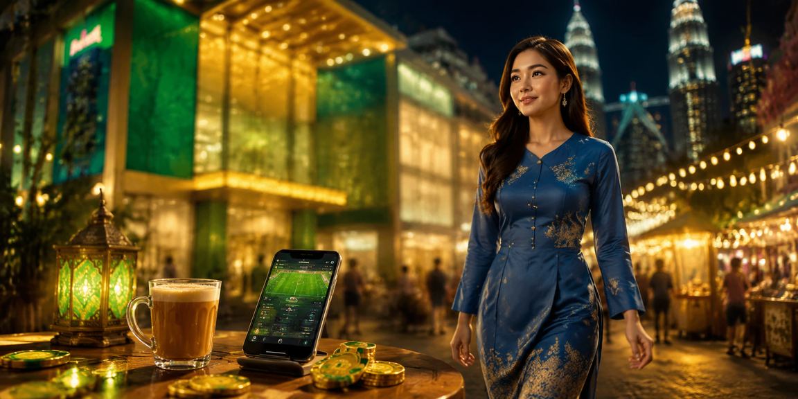Wanita berbaju kurung bermain kasino mudah alih di Kuala Lumpur